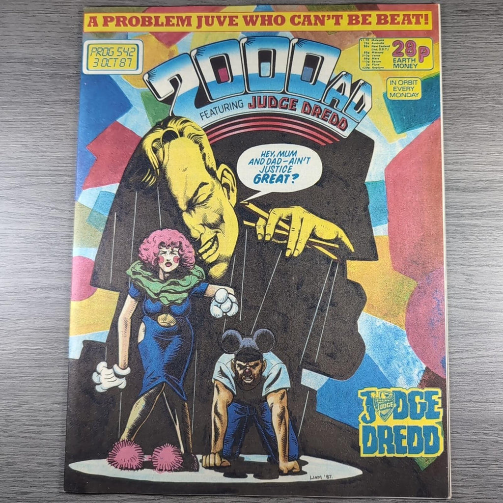 2000AD Prog 542 Featuring Judge Dredd 3rd October 1987 Vintage Comic