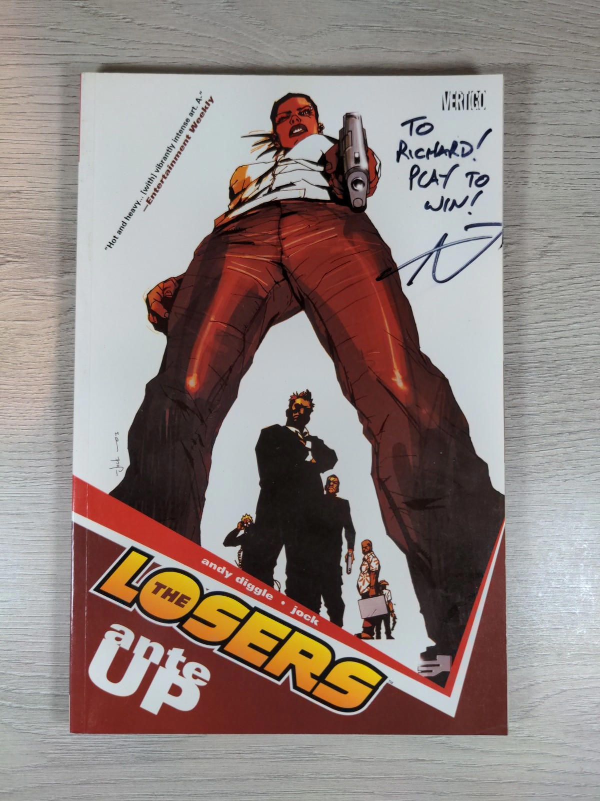 The Losers Ante Up Vol 1 Vertigo Graphic Novel Signed Cover Graphic Novel