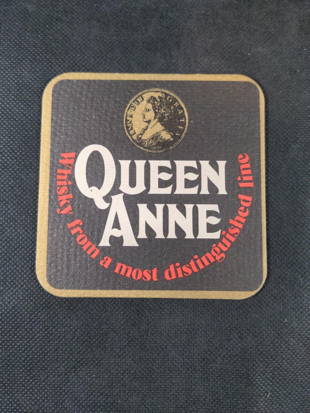 2 Vintage Beer Mats Queen Anne Whiskey - Retrorama UK