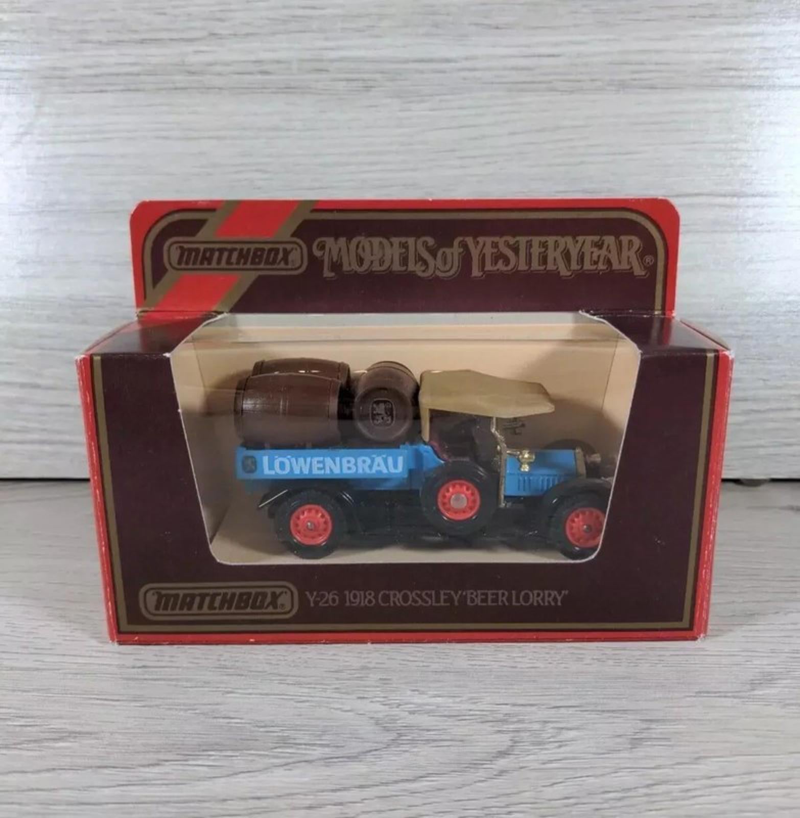 Matchbox Models of Yesteryear Y-26 1918 Crossley Beer Lorry Diecast Model - Retrorama UK