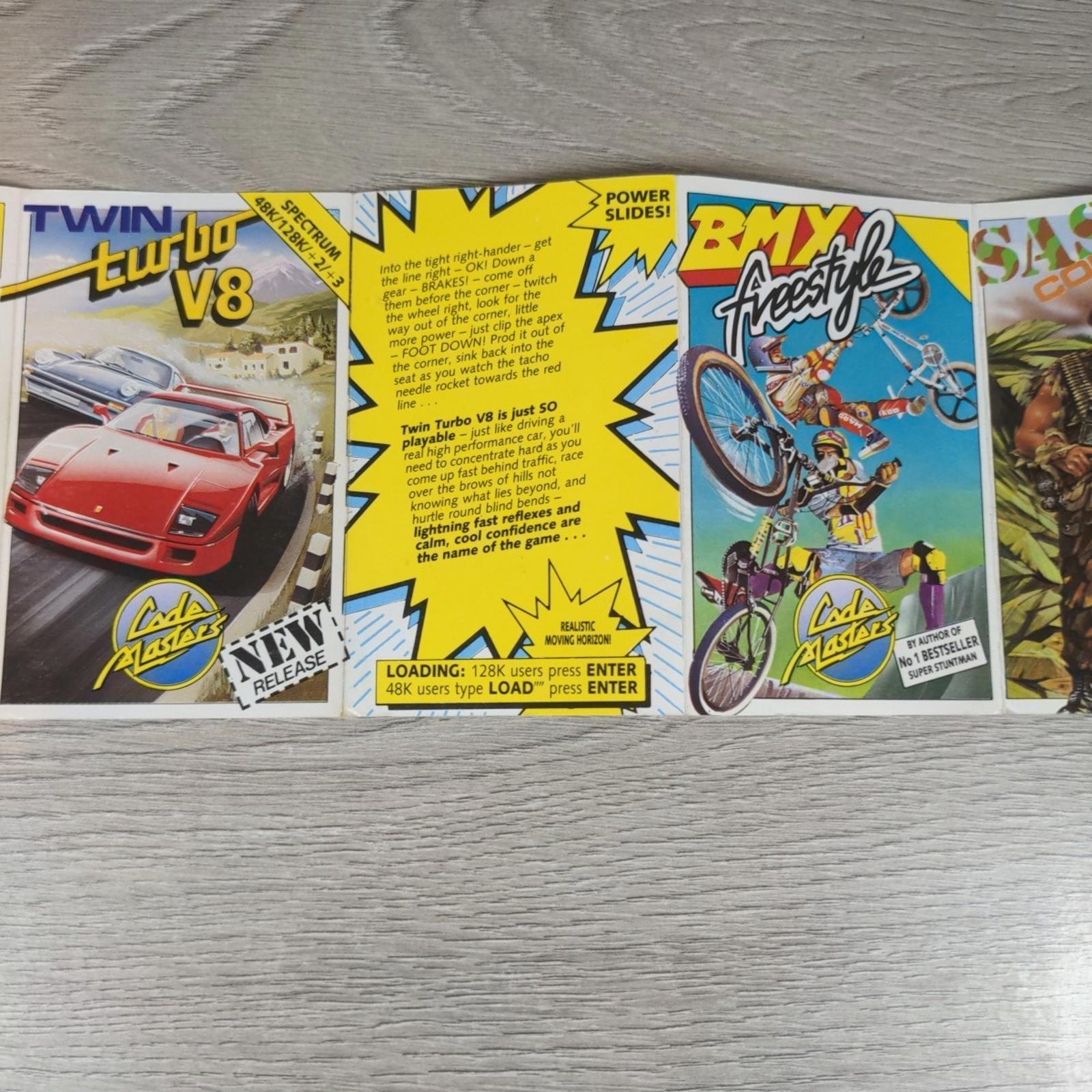 Twin Turbo V8 ZX Spectrum 48/128K Game Cassette Code Masters Tested & Working