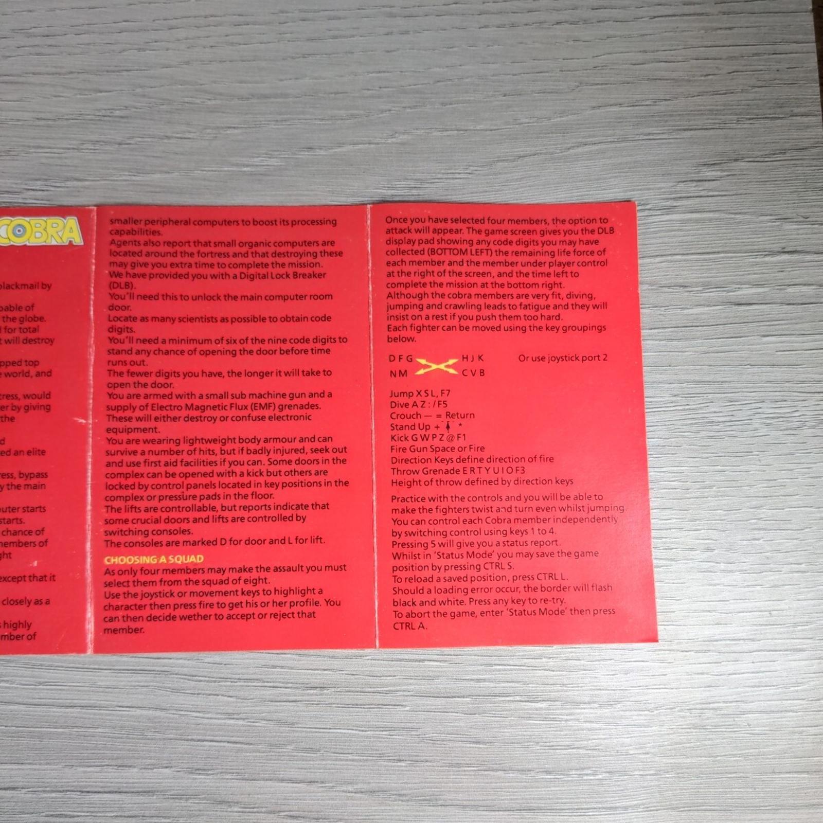 Strike Force Cobra Commodore 64 C64 Game Cassette Tested & Working  Vintage Game