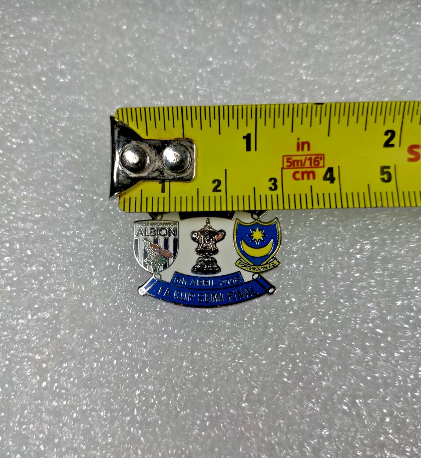 West Brom v Portsmouth FA Semi Cup Final 2008 Wembley Pin Badge - Retrorama UK