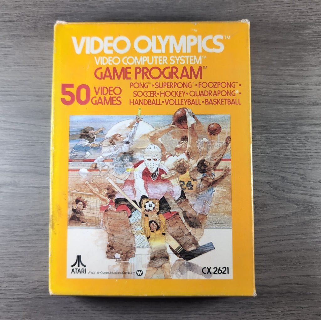 Video Olympics Atari 2600 Game CX2621 Cartridge & Manual Boxed Tested & Working
