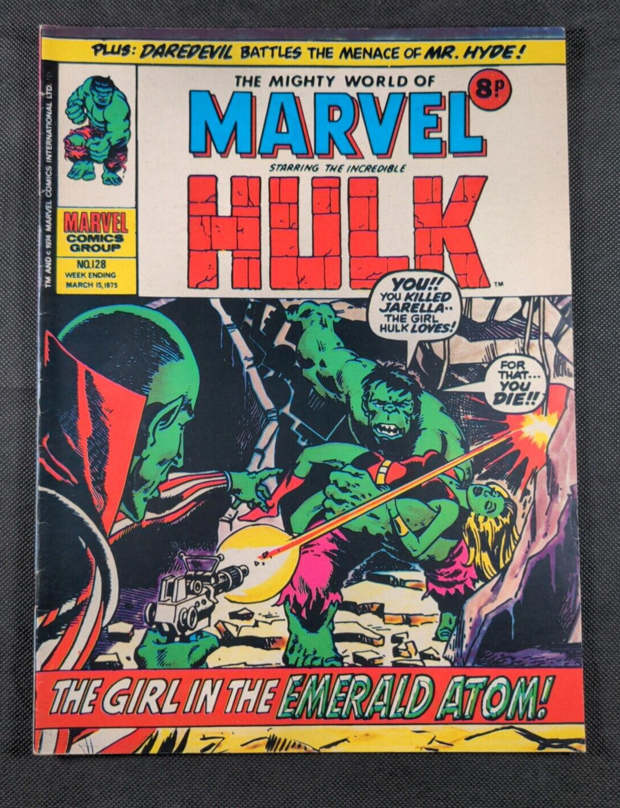 Mighty World of Marvel Issue No 128 March 1975 Marvel UK Vintage Comic