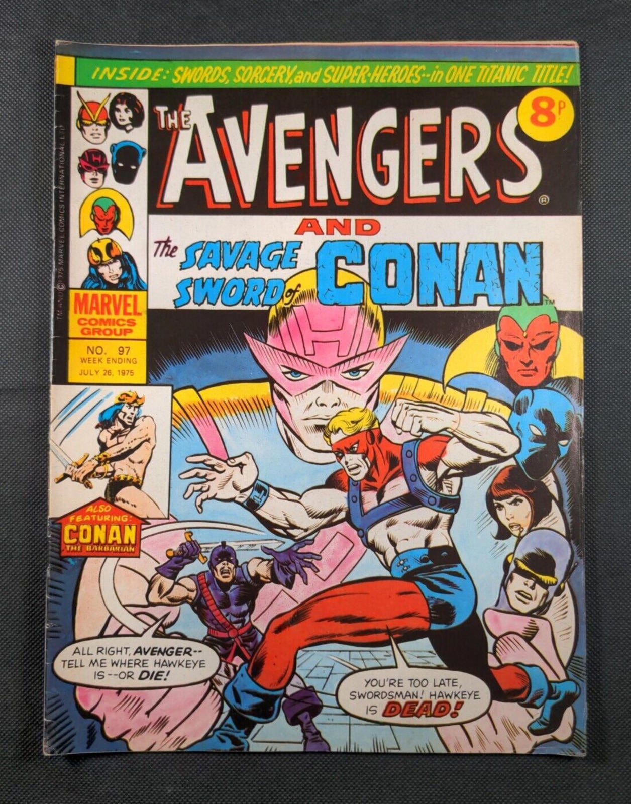 Marvel Comics: The Avengers Issue No 97 July 1975 Vintage Comic