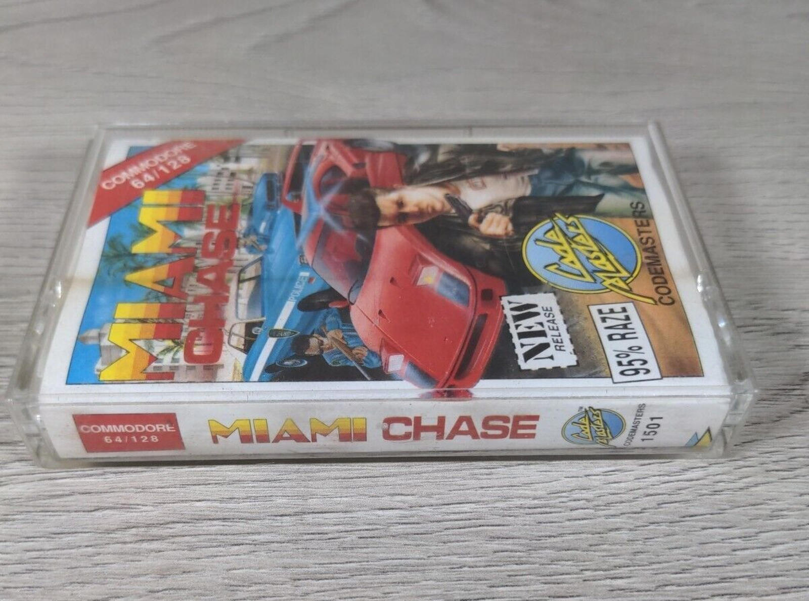 Miami Chase Commodore 64 C64 Video Game Cassette Code Masters Tested & Working
