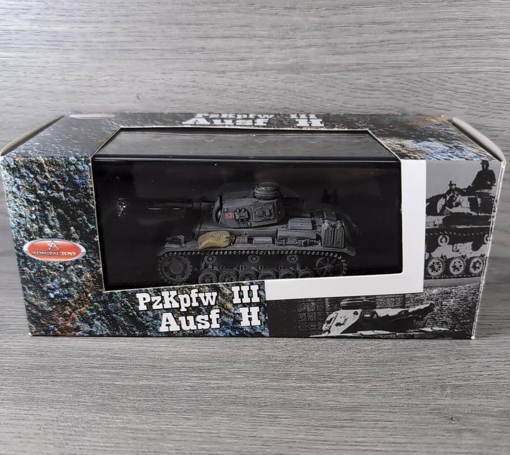 1:72nd Armor PzKpfw III Ausf H Diecast Model Tank 1/72 Scale Admiral Toys