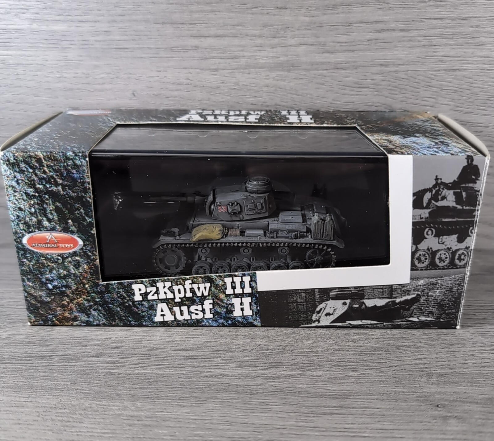 1:72nd Armor PzKpfw III Ausf H Diecast Model Tank 1/72 Scale Admiral Toys