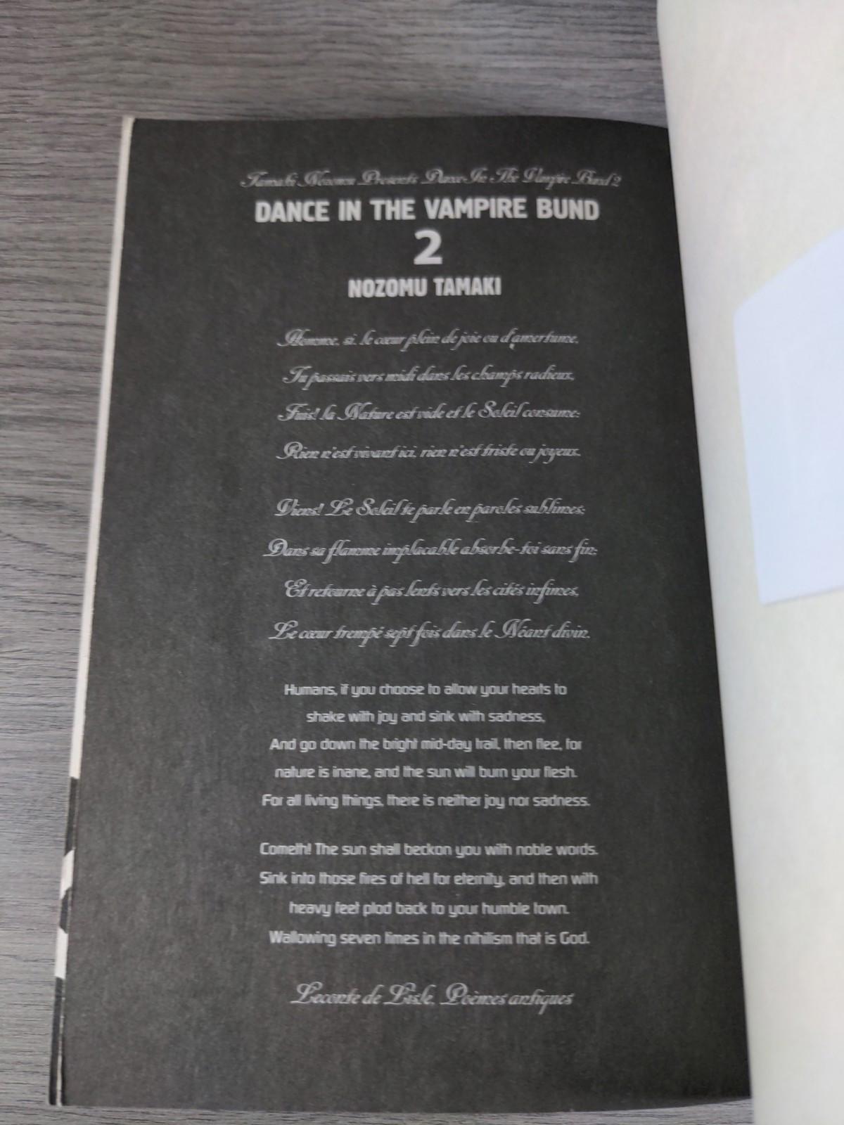 Dance in the Vampire Bund Vol. 2 by Nozomu Tamaki Manga Paperback 2008