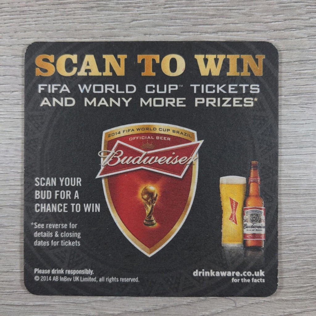 Budweiser 5 x Beer Mats Pub Bar Coaster Breweriana - Retrorama UK