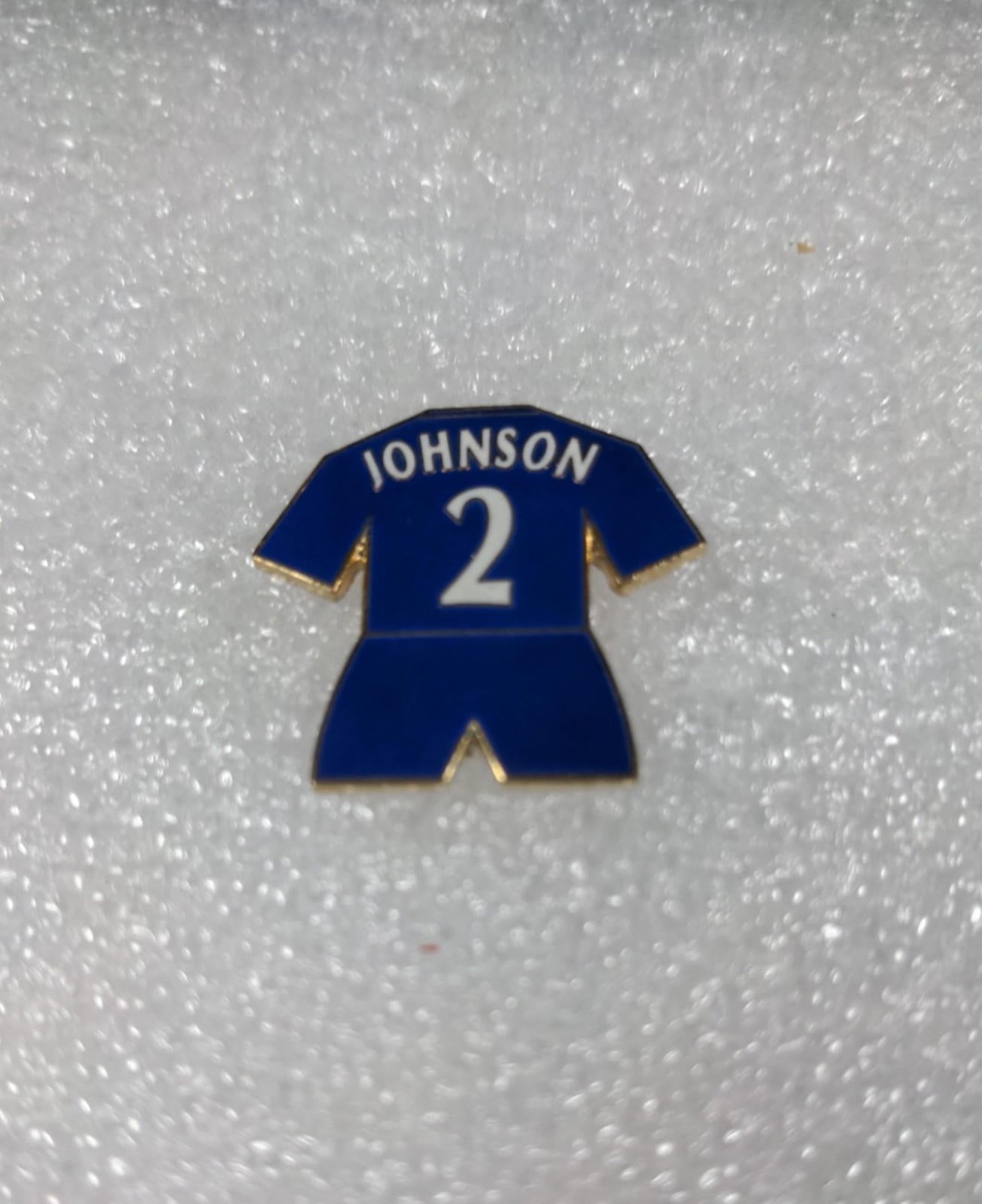 Chelsea Football Club Johnson No2 Shirt Enamel Pin Badge - Retrorama UK