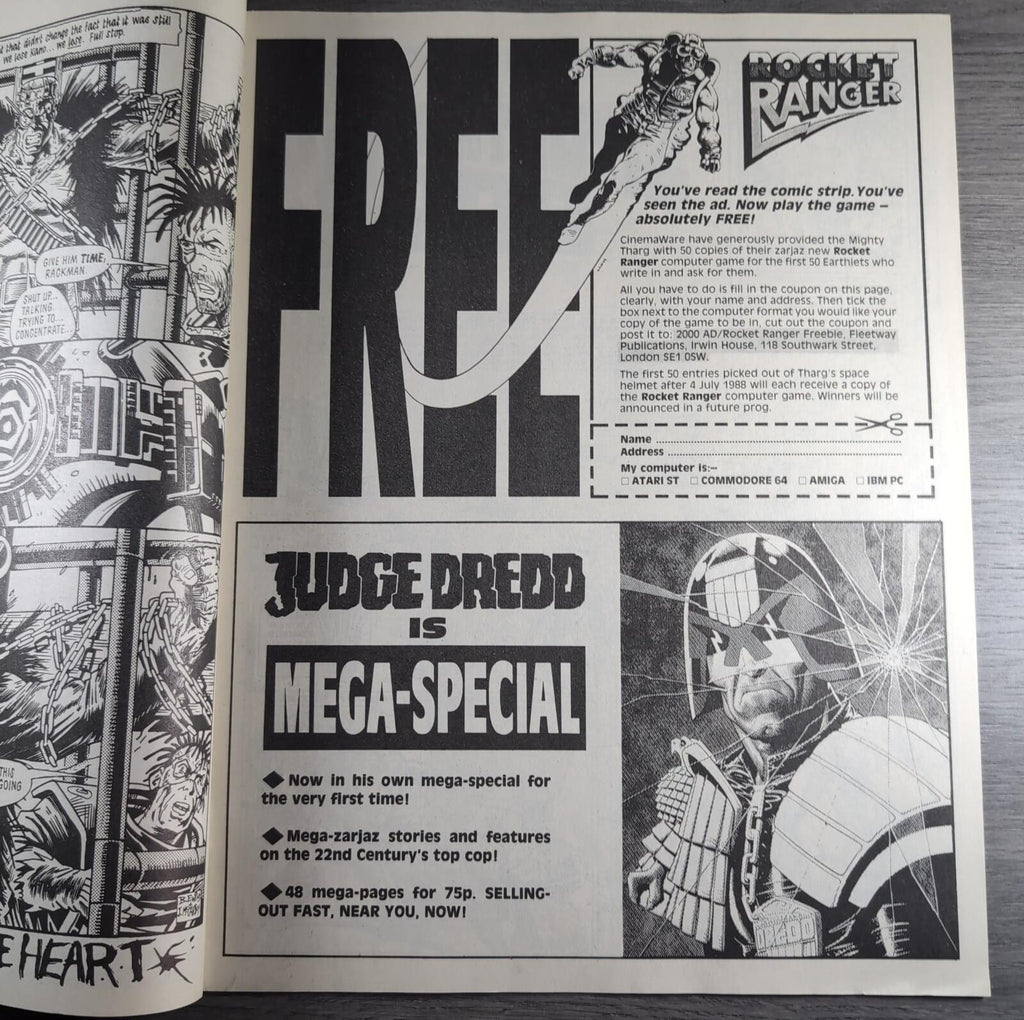 2000AD Prog 578 Featuring Judge Dredd 11th June 1988 Vintage Comic