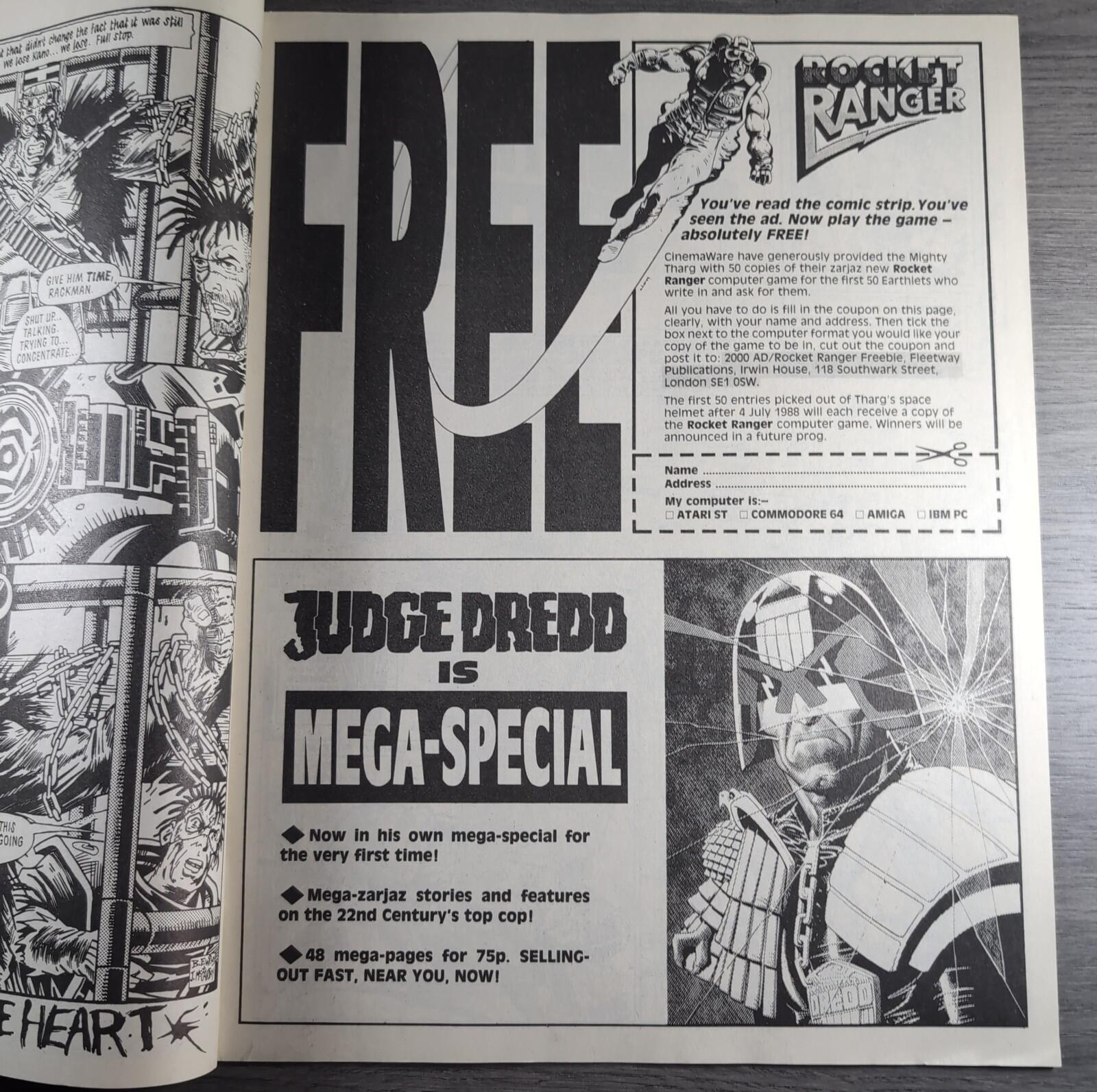 2000AD Prog 578 Featuring Judge Dredd 11th June 1988 Vintage Comic