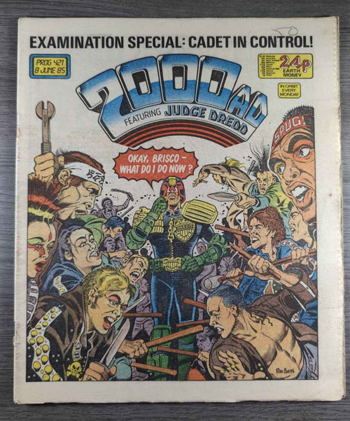 2000AD Prog 421 Featuring Judge Dread Comic 8th June 1985 Vintage Retro Comic