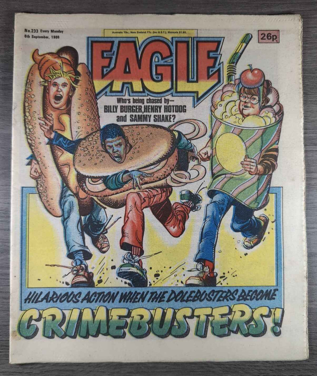 Eagle Comic Issue No. 233 6th September 1986 Vintage Retro UK Comic