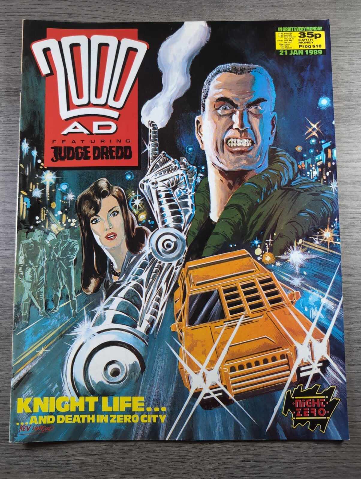 2000AD Prog 610  Featuring Judge Dread Comic 21st Jan 1989 Vintage Retro Comic