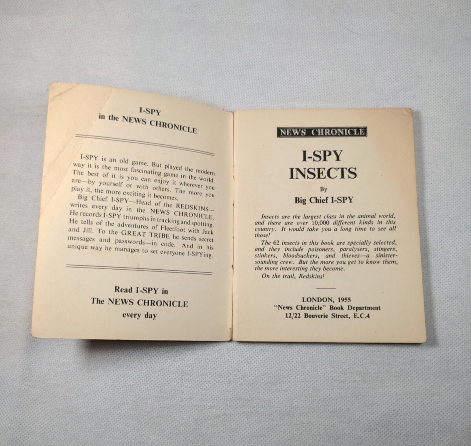 Vintage I-Spy News Chronicle Book Issue Insects - Retrorama UK
