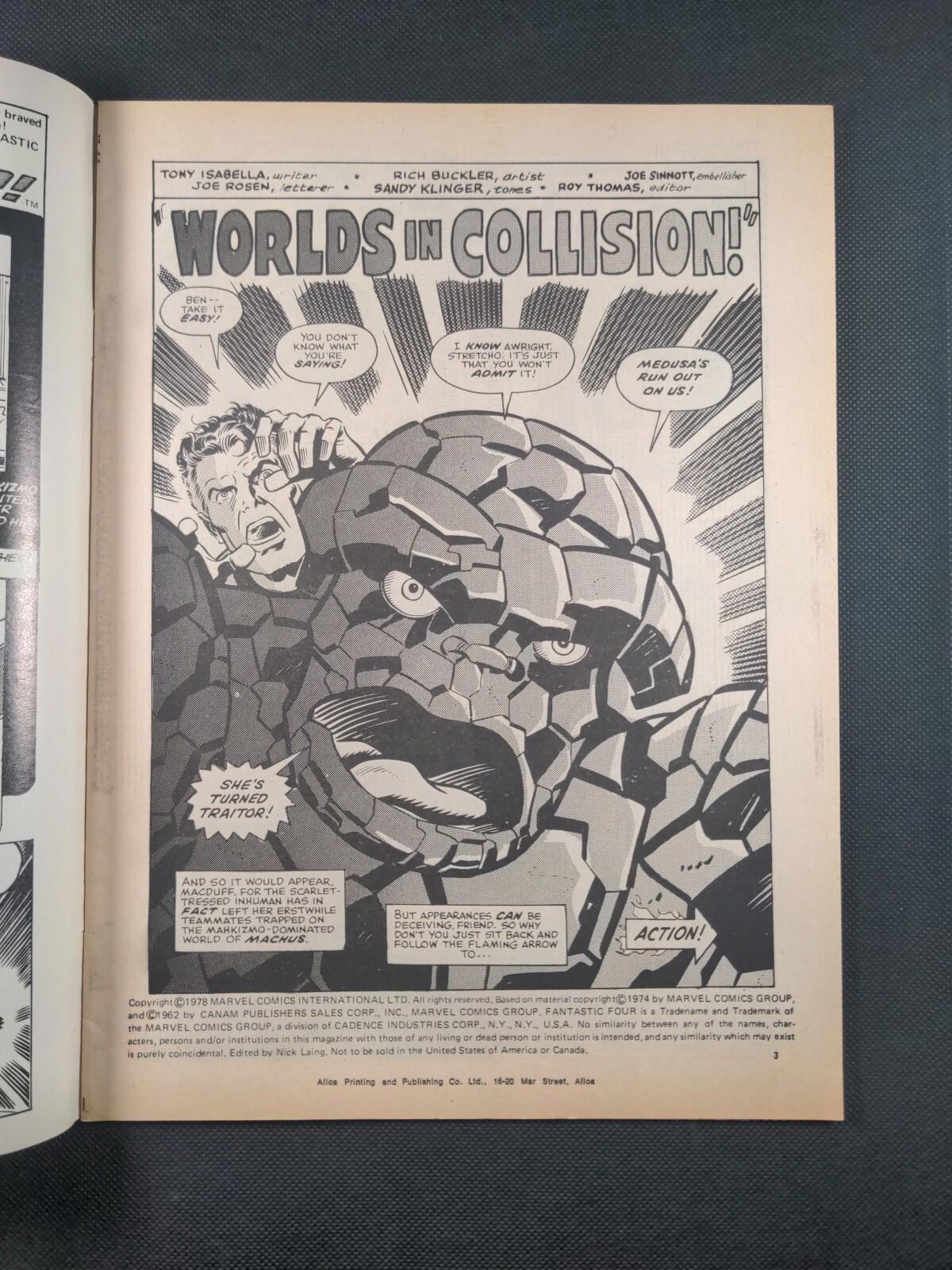 Marvel Comics The Complete Fantastic Four  No 21 February 1978 Vintage Comic