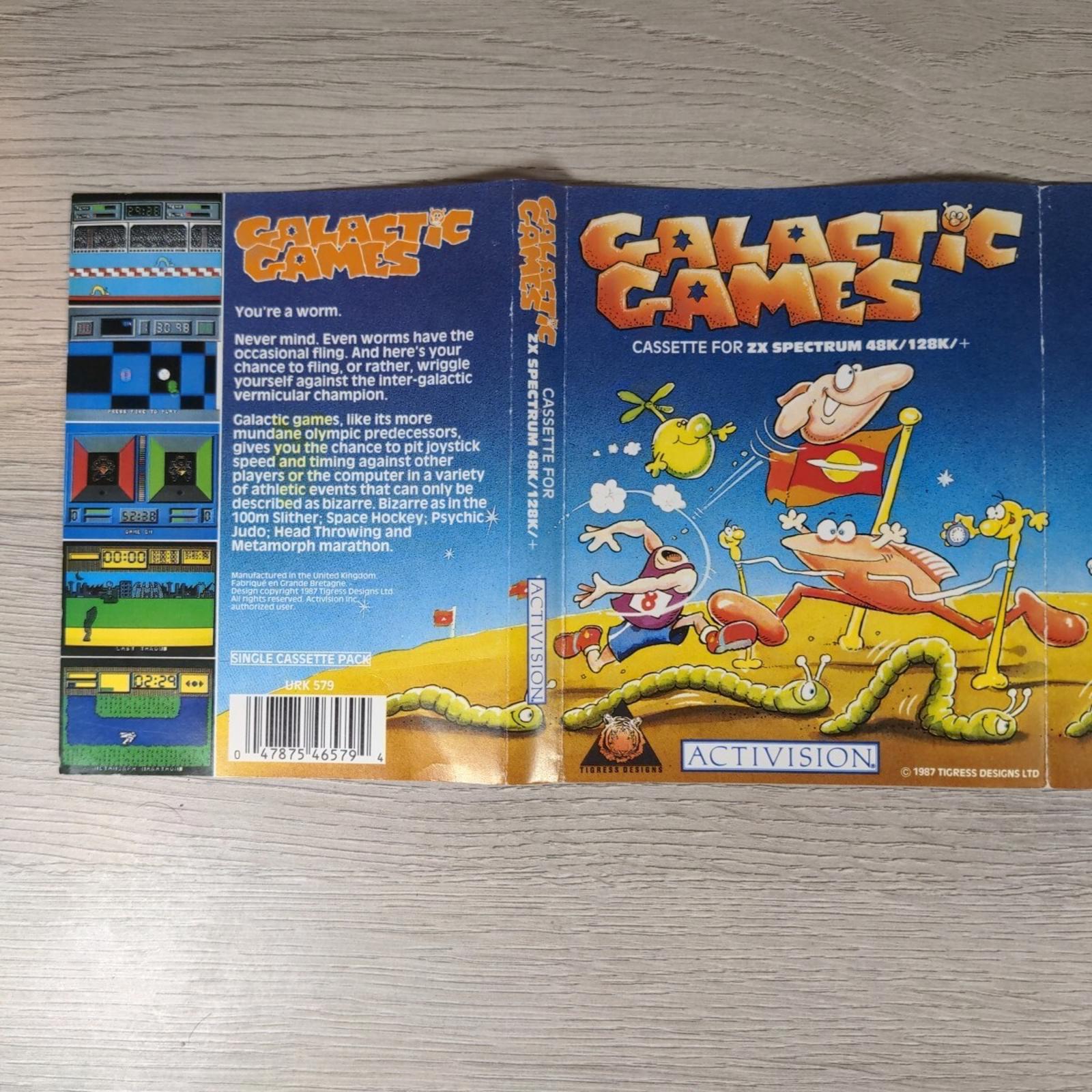 Galactic Games ZX Spectrum 48K 128K Video Game Cassette Tested & Working
