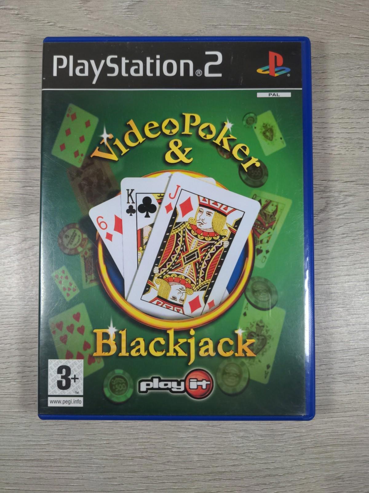 Video Poker & Blackjack Playstation 2 PS2 Game + Manual Tested & Working