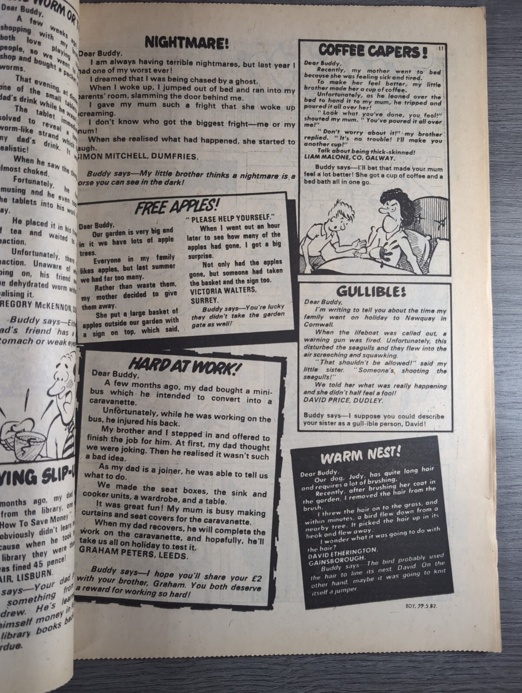 Buddy Comic Issue No 67 22nd May 1982 Vintage Retro Comic