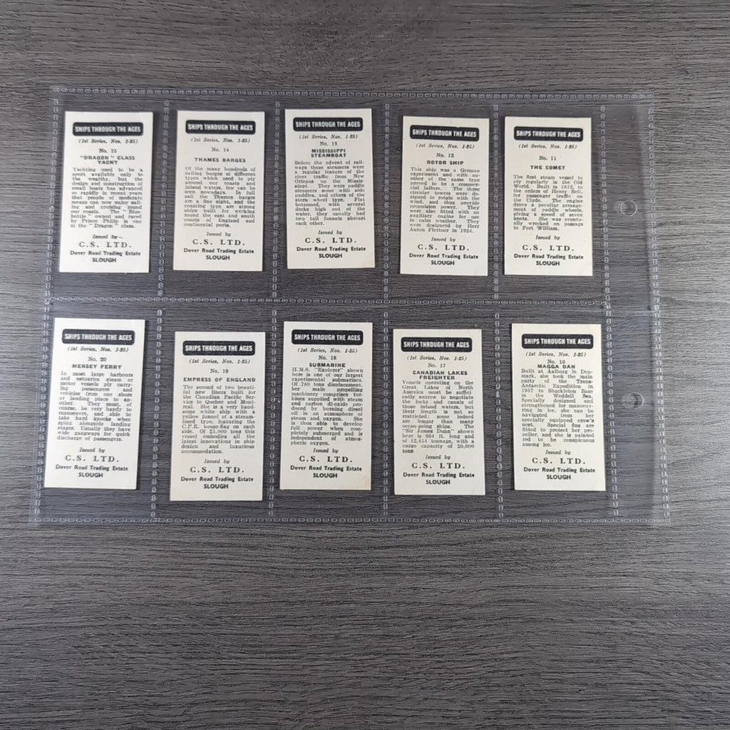 Ships Through the Ages 1963 C.S Ltd 2nd Series Complete Full Set of 50 Cards