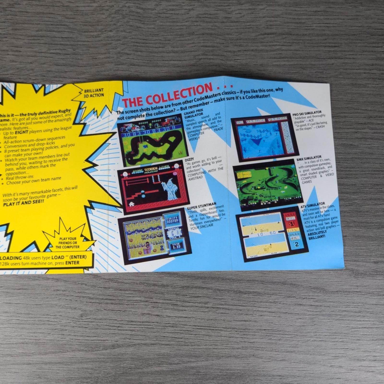 International Rugby Simulator ZX Spectrum 48/128K Game Cassette Tested & Working