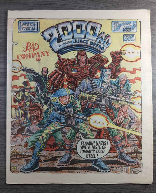 2000AD Prog 501 Featuring Judge Dread Comic 20th Dec 1986 Vintage Retro Comic