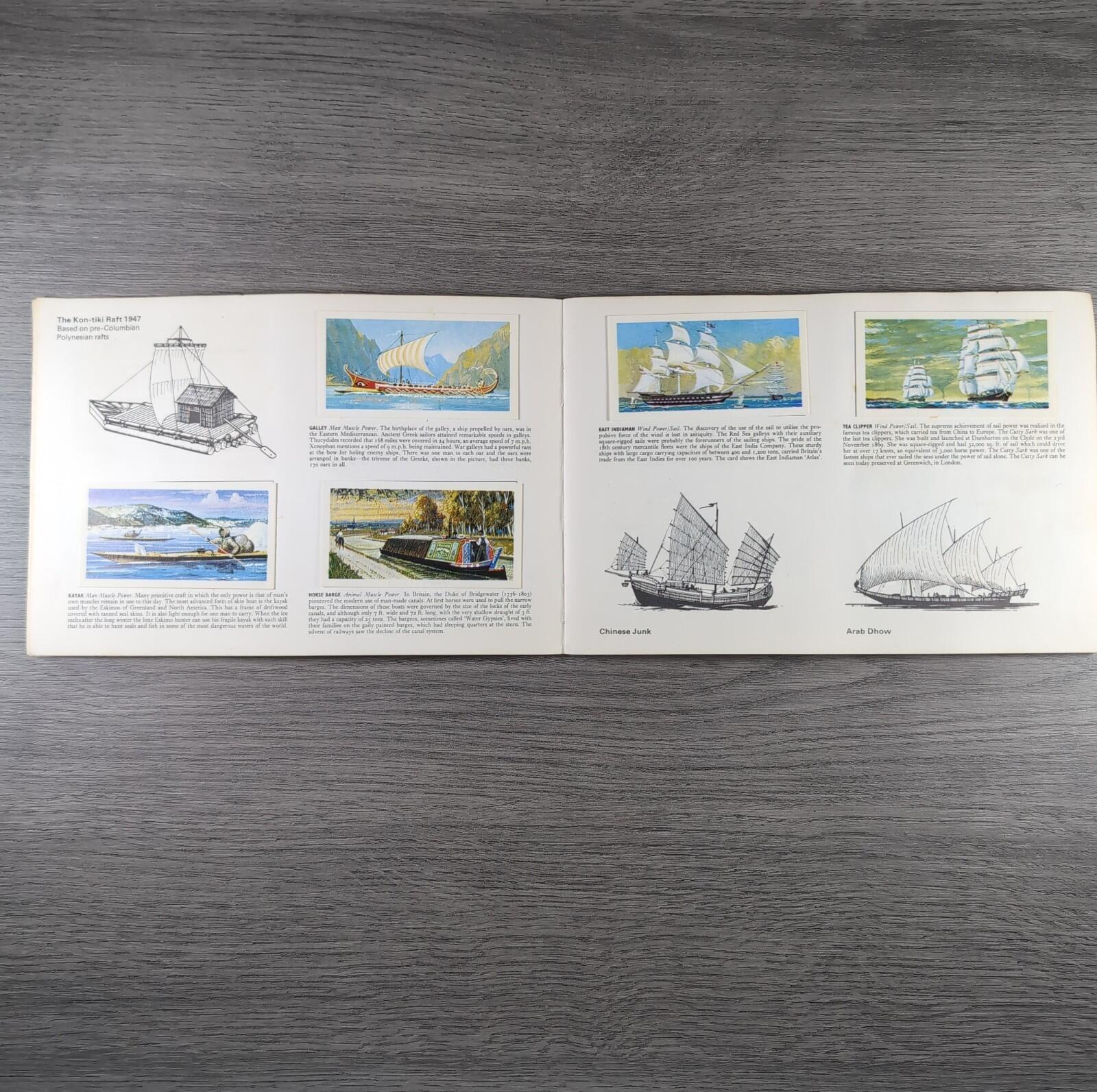 Brooke Bond Tea Picture Cards Album Transport Through The Ages Complete Set