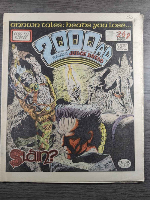 2000AD Prog 499 Featuring Judge Dread Comic 6th Dec 1986 Vintage Retro Comic