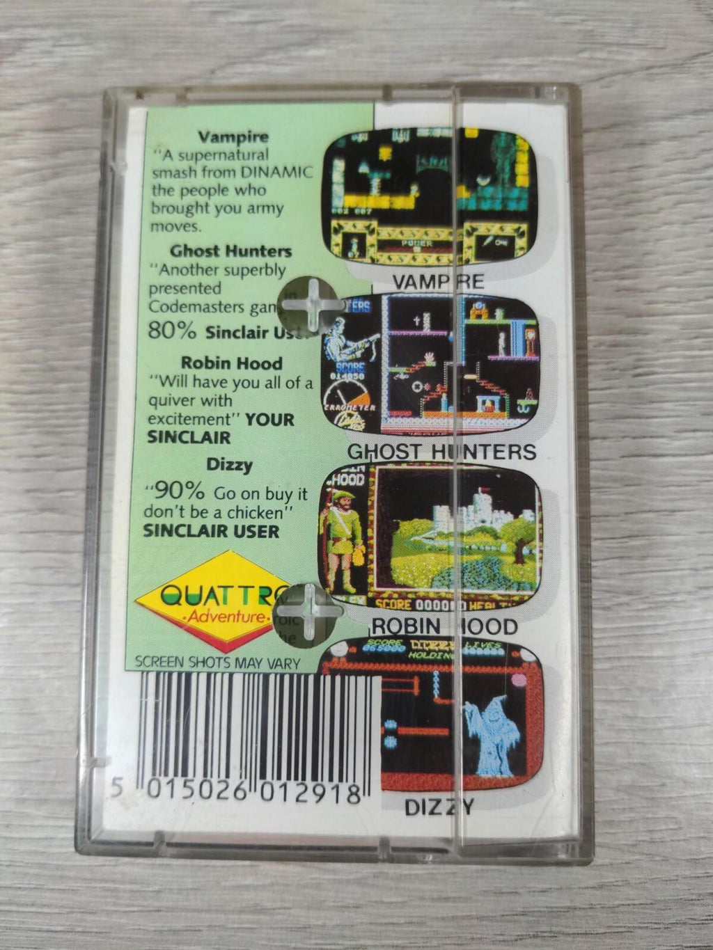 Quattro Adventure Commodore 64 C64 Video Game Cassette Tested & Working