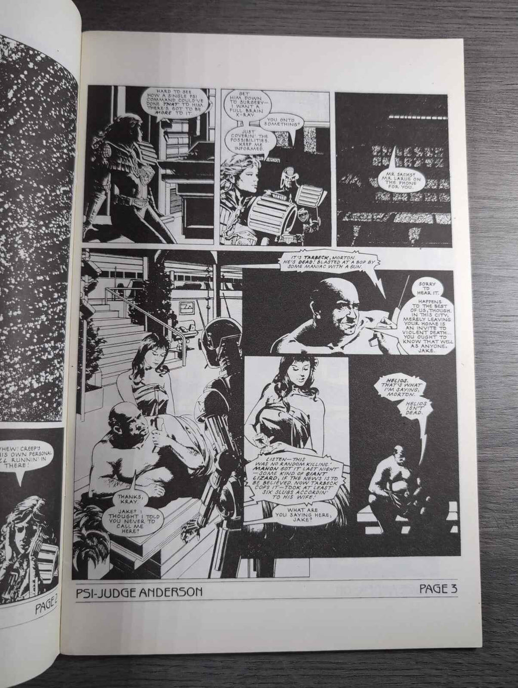 Judge Anderson PSI Issue No 9 Limited Edition Fleetway Comics Vintag Retro Comic
