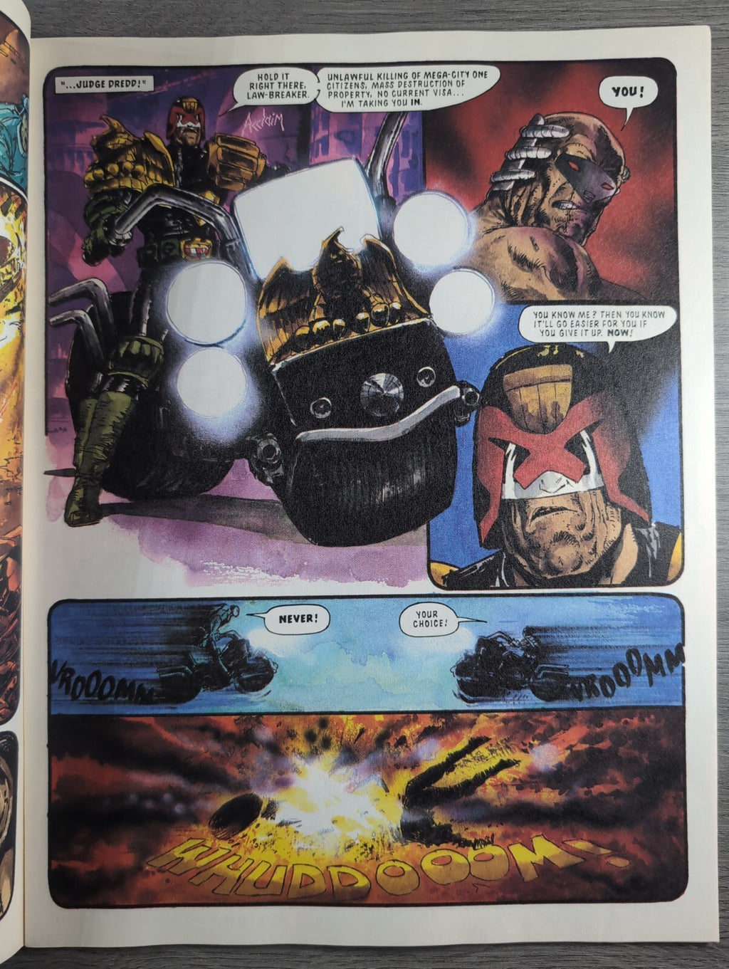 2000AD Prog 870 Featuring Judge Dredd Comic 14th Jan 1994 Vintage Retro Comic
