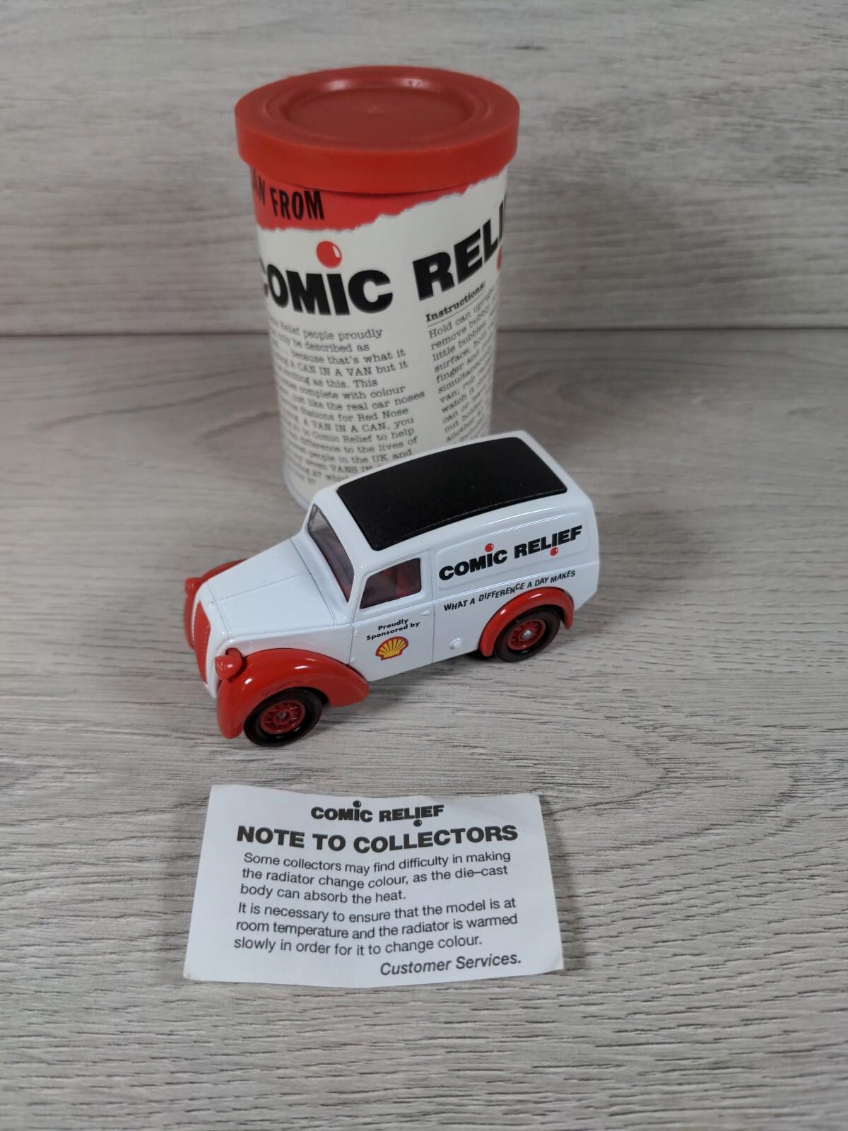 Lledo Comic Relief Van In A Can Vintage Diecast Model Morris Van