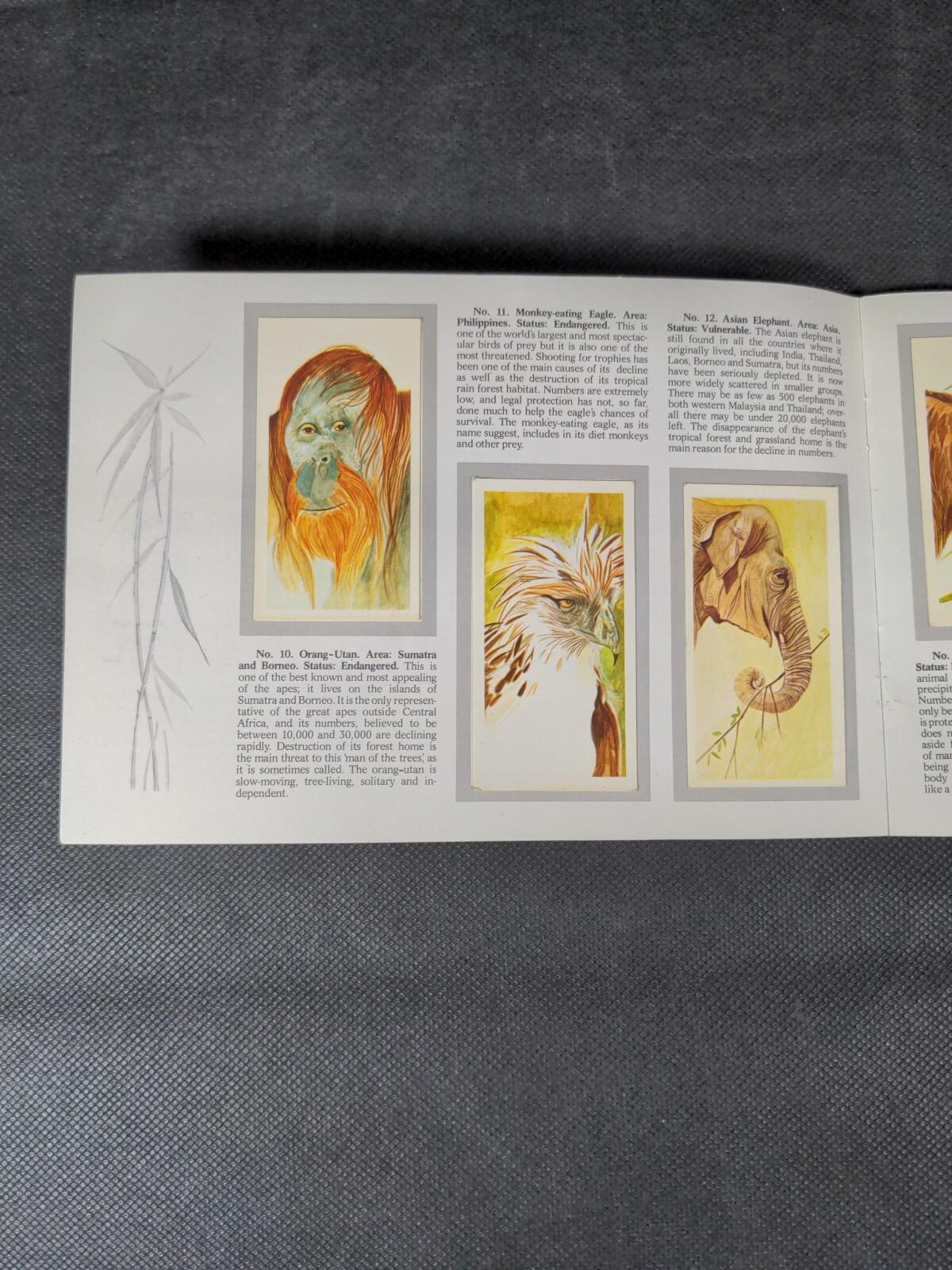 Brooke Bond Tea Cards: Vanishing Wildlife  Album Complete - All Cards In The Set