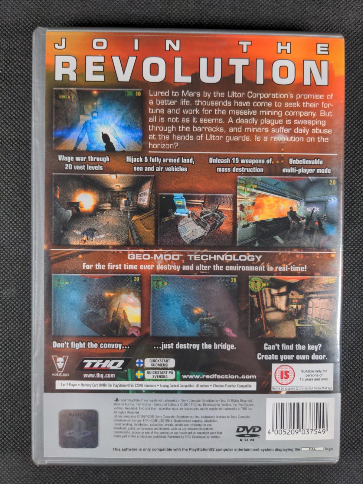 Red Faction Platinum PS2 PlayStation 2 PAL Region 15+ - Retrorama UK
