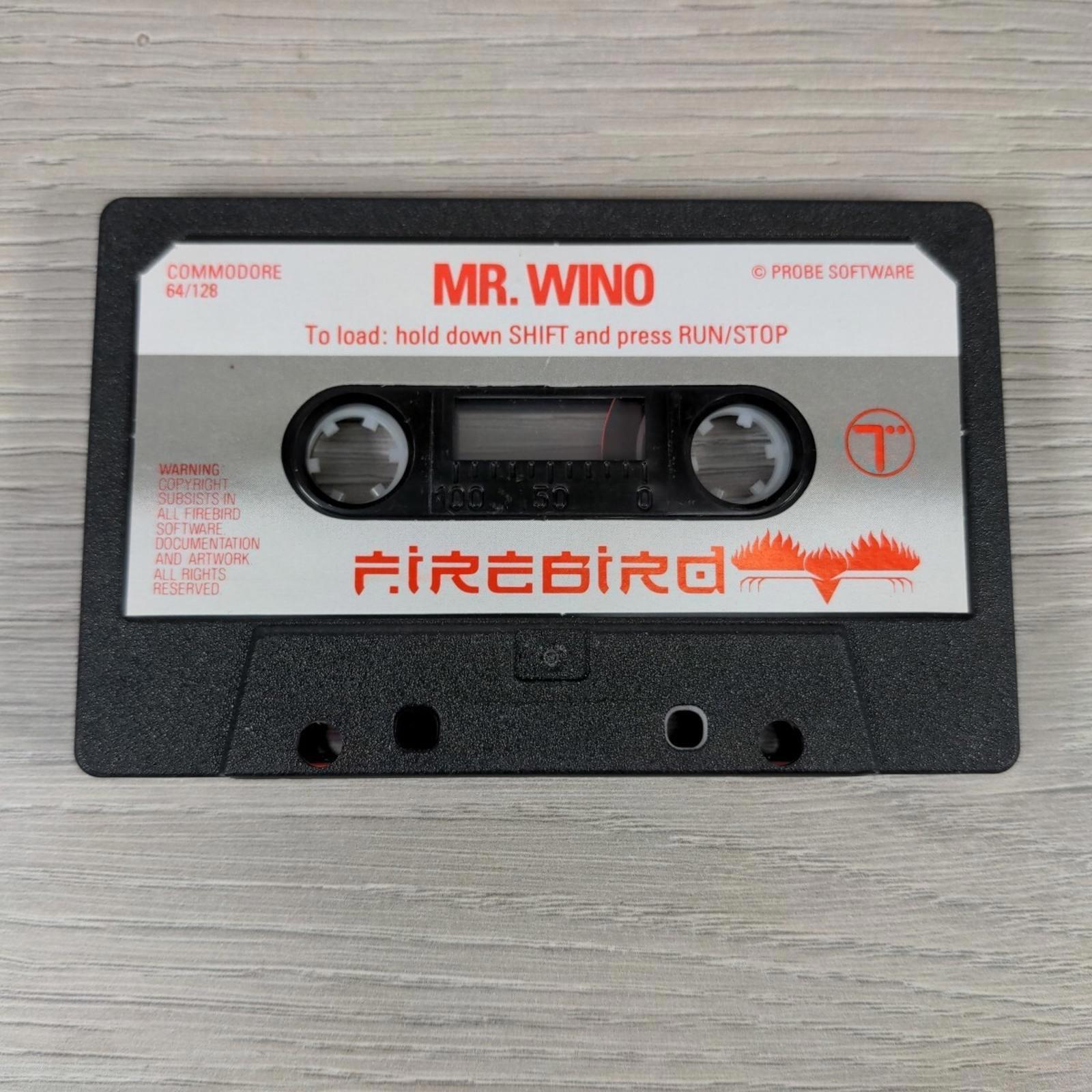 Mr Wino Commodore 64 C64 Video Game Cassette Silverbird Tested & Working