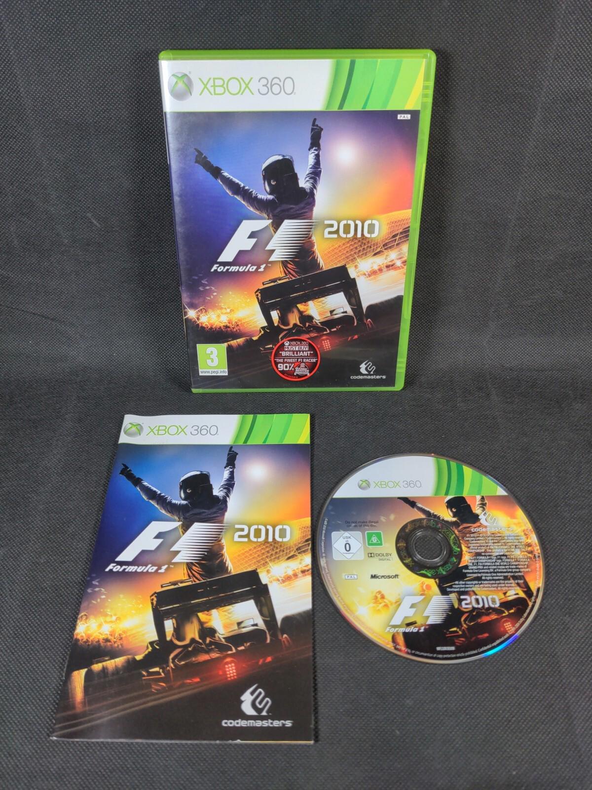 F1 2010 Formula 1 Xbox 360 Game + Manual Tested & Working