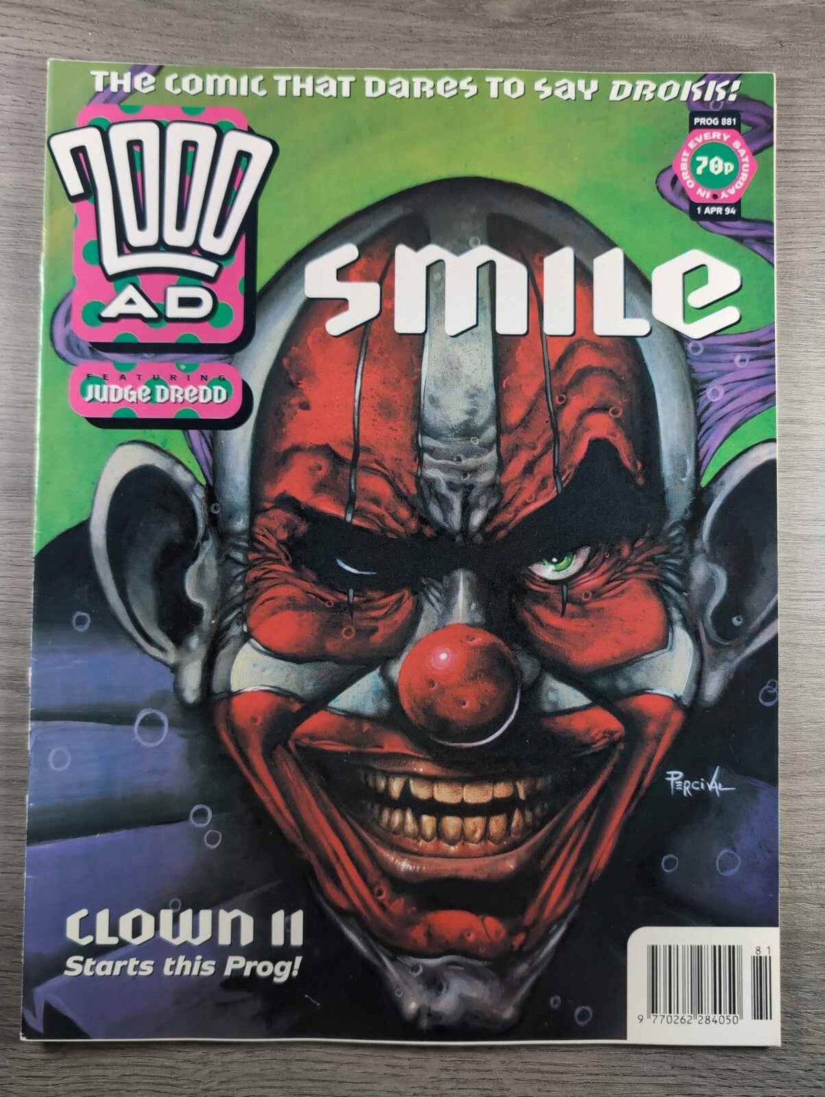 2000AD Prog 881 Featuring Judge Dredd Comic 1st April 1994 Vintage Retro Comic