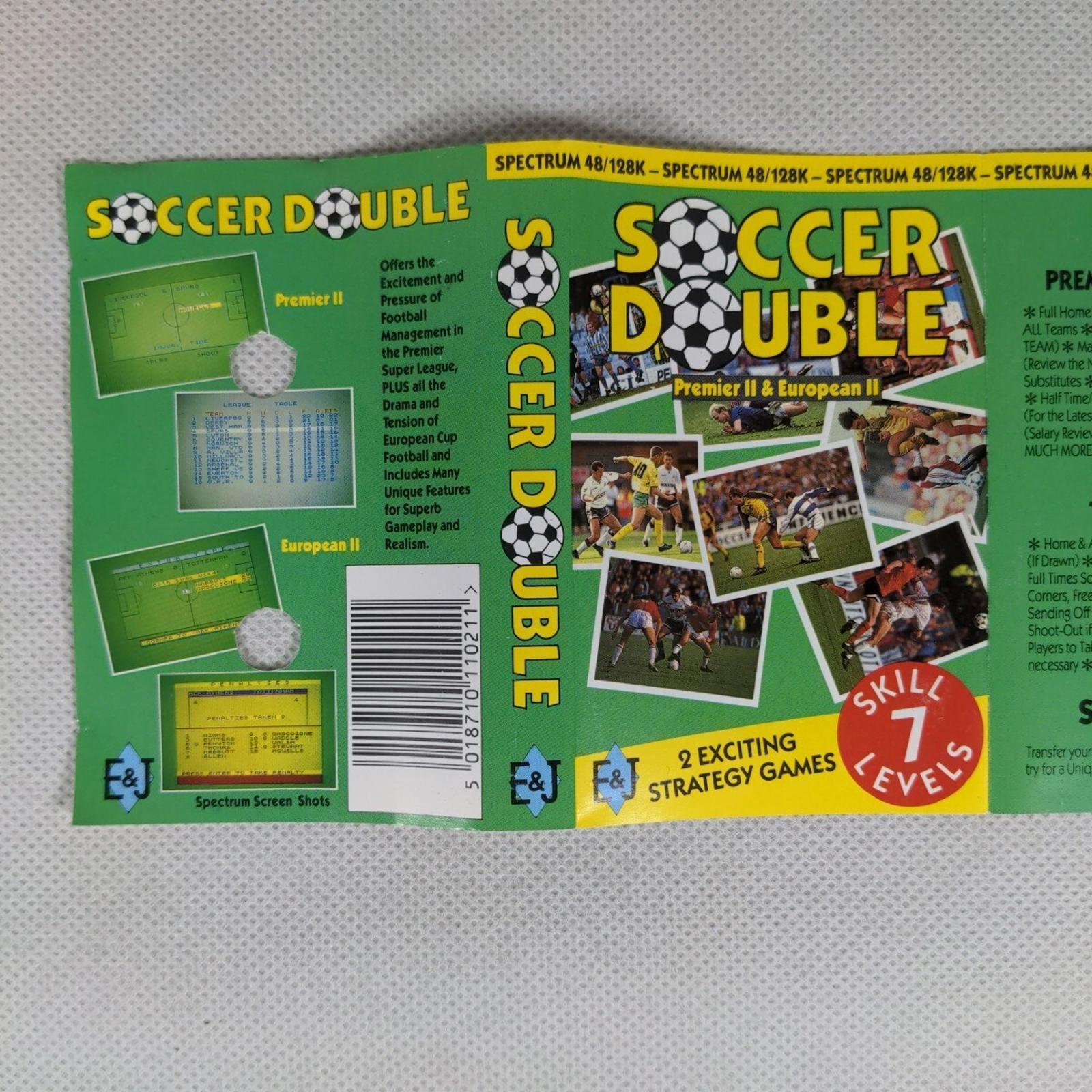 Soccer Double Premier II ZX Spectrum 48K 128K Game Cassette Tested & Working