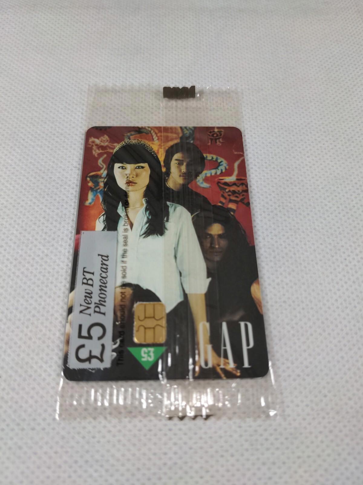 BT Phone Card GAP Store £5 Unused Vintage Chip Phonecard Unopened Sealed