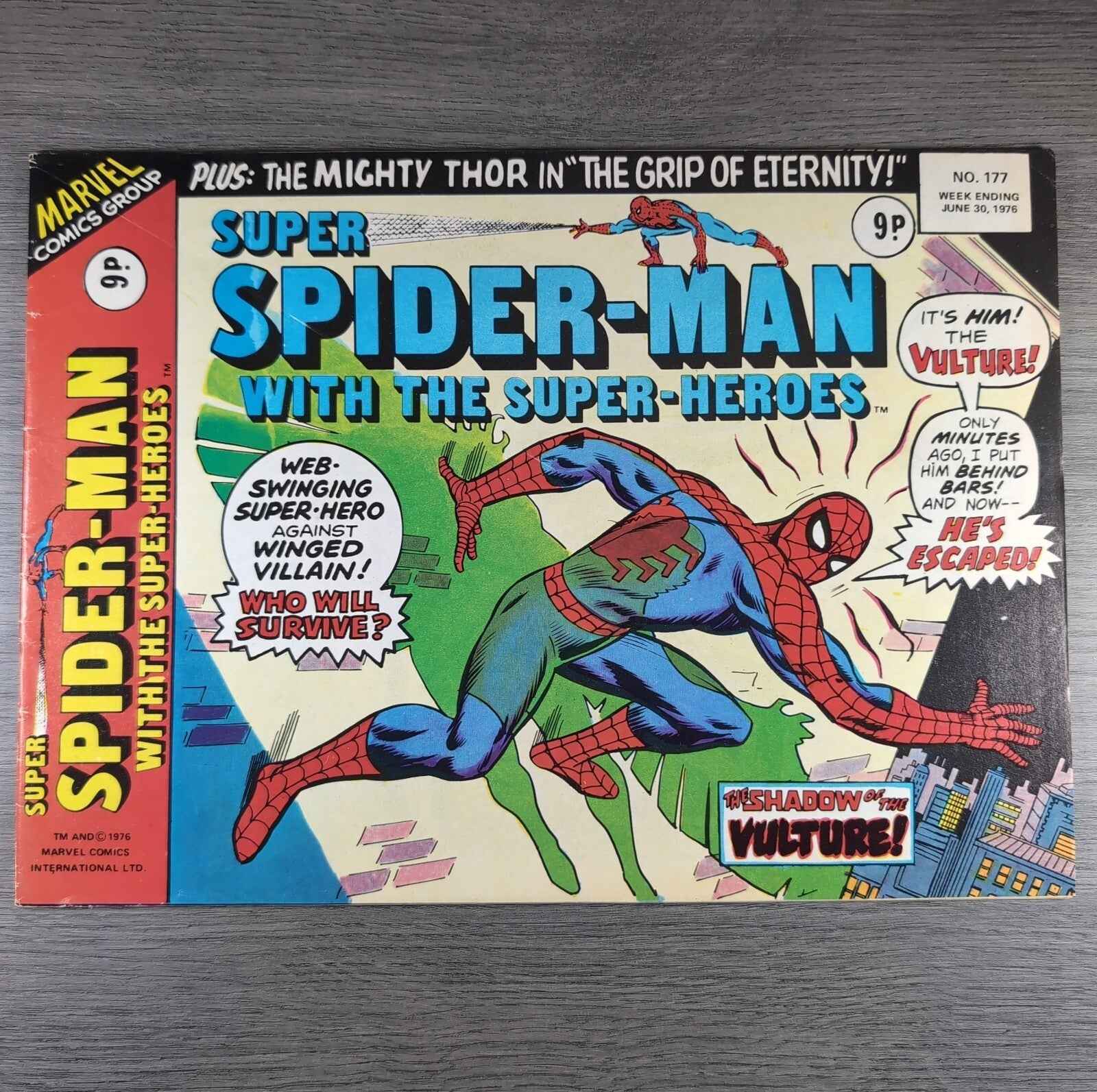 Super Spider-Man With The Super Heroes No. 177 Marvel Comics 30th June 1976