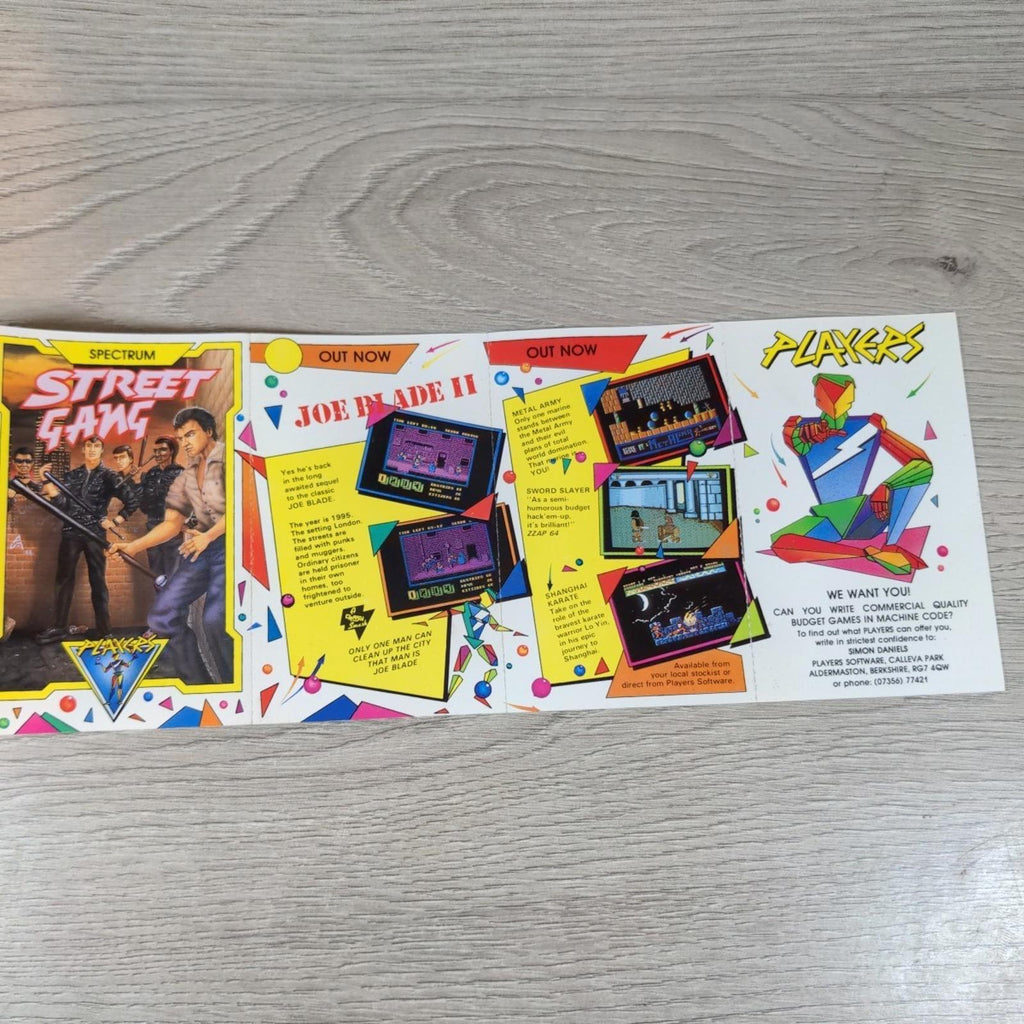 Street Gang ZX Spectrum 48/128K Game Cassette Players Tested & Working - Retrorama UK