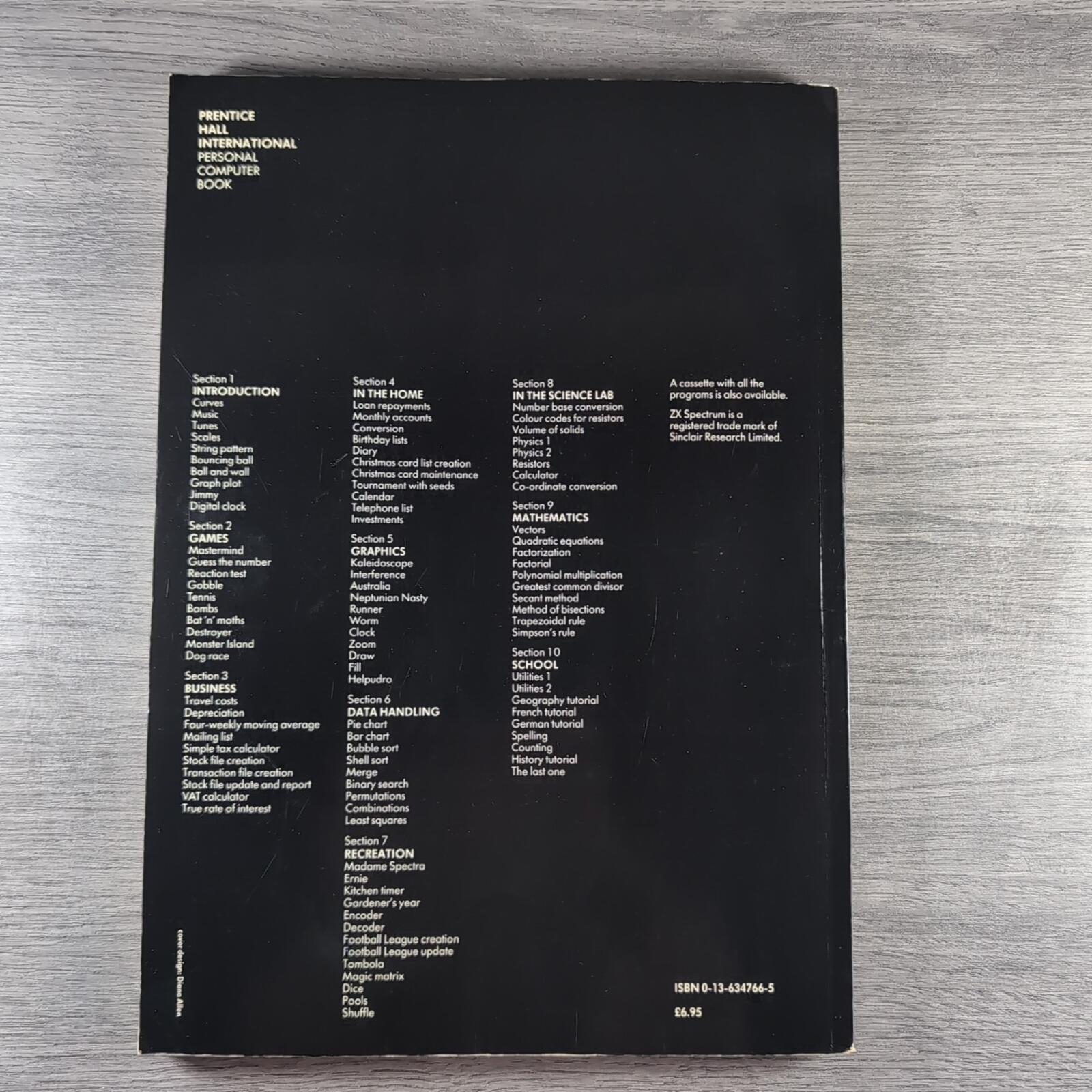 ZX Spectrum Book 100 Programs For The ZX Spectrum Computer Ian Mclean 1984