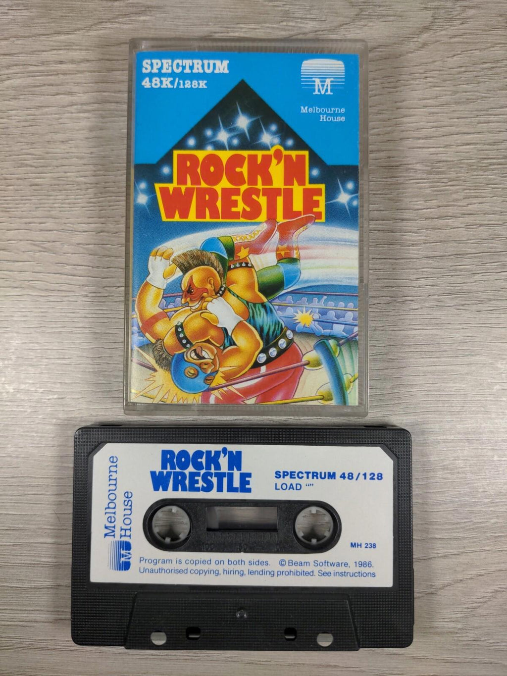 Rock N Wrestle ZX Spectrum 48K 128K Game Cassette Tested & Working