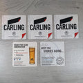 Carling 5 x Vintage Beer Mats Pub Bar Coaster Breweriana - Retrorama UK