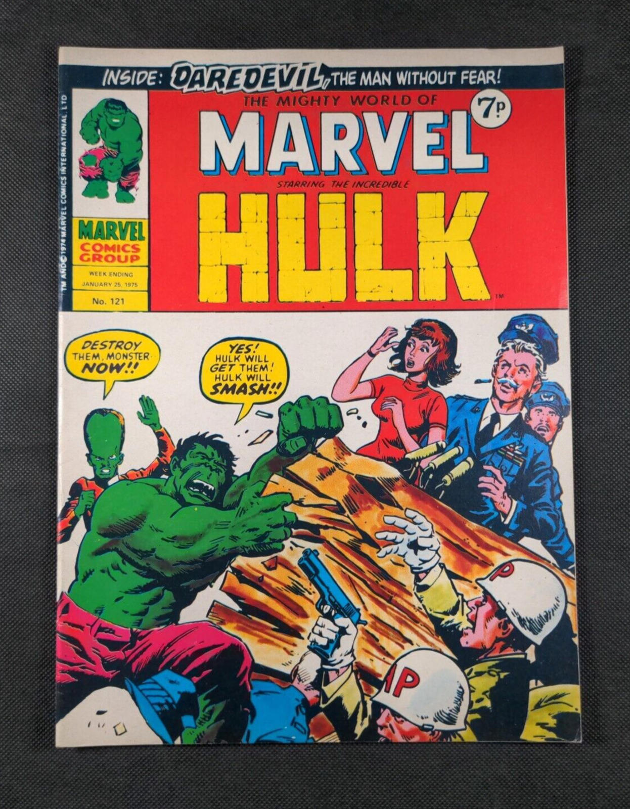 Mighty World of Marvel Issue No 121 January 1975 Marvel UK Vintage Comic