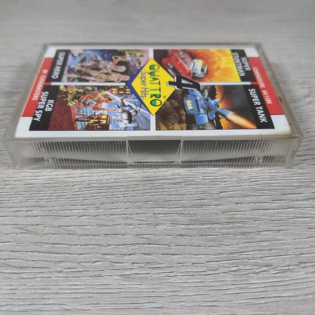 Quattro Super Hits Commodore 64 C64 Video Game Cassette Tested & Working