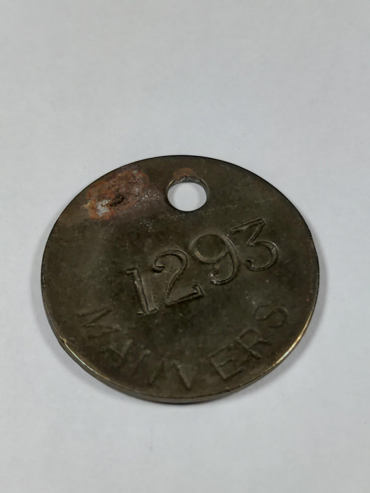 Manvers No 1293 Colliery Brass Miners Pit Check Token Mining Memorabilia